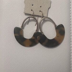 Tortoise Shell Hoop Earrings